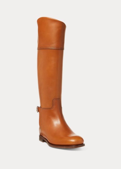 Botas Ralph Lauren Sallen Calfskin Riding Mulher 59021-AGOS